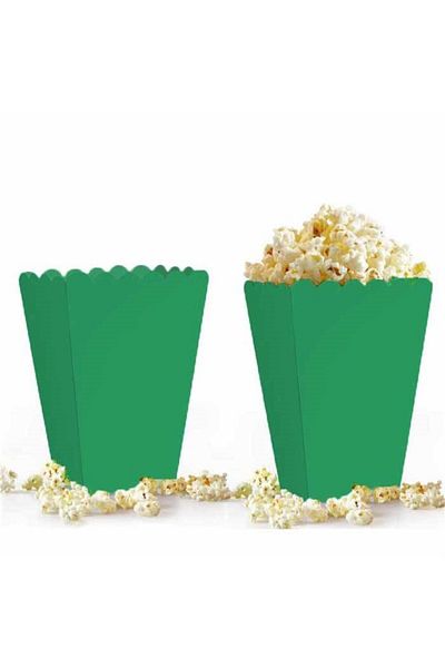 Partioutlet Popcorn Corn Box Green Color 8 Pieces