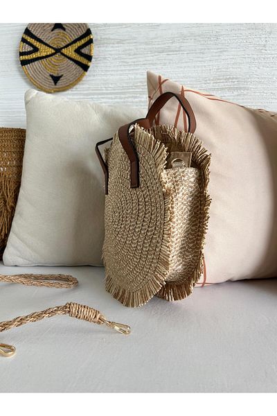 TamSeninTarzin Tomasi Cylinder Straw Bag