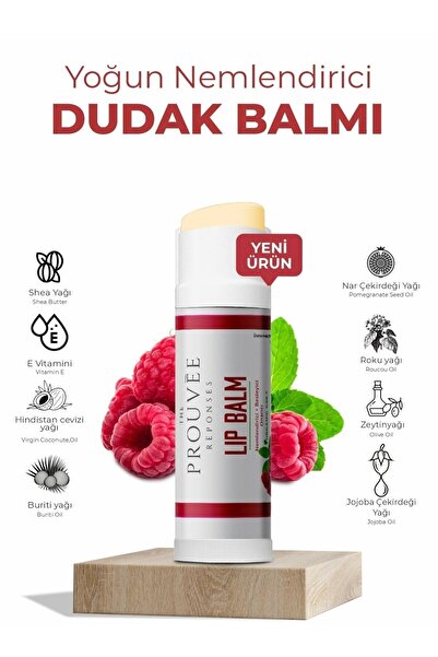 The Prouvee Reponses Ahudu Aromalı Organik Içerikli Dudak Bakım Kremi 5ml - Raspberry Lip Balm 5ml