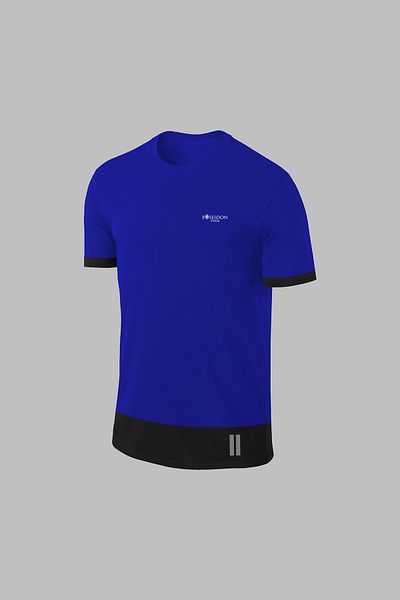 POSEIDON STORM Tricou cu decolteu pentru bărbați, albastru, din țesătură Dri-fit, cu buzunare confortabile, pentru sport, pantaloni scurți, set de sus și de jos (S-3XL)