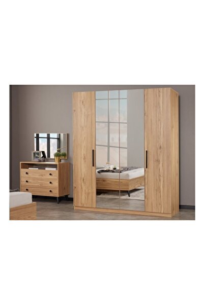 Vivense ETİ GARDIROP, 4 KAPAKLI, AYNALI