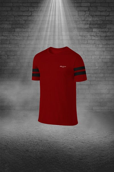 POSEIDON STORM Ανδρικό μπορντό Dri-fit ύφασμα καθημερινό άνετο μπλουζάκι σορτς αθλητικό σετ (S -3XL)