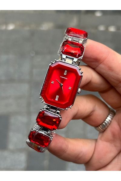 Choppers Red Women's Steel Sleeve Choppers Watch - Bold and Stunning
