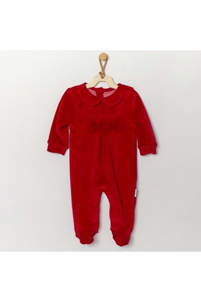 andywawa Kırmızı Kız Bebek Tulum Kırmızı