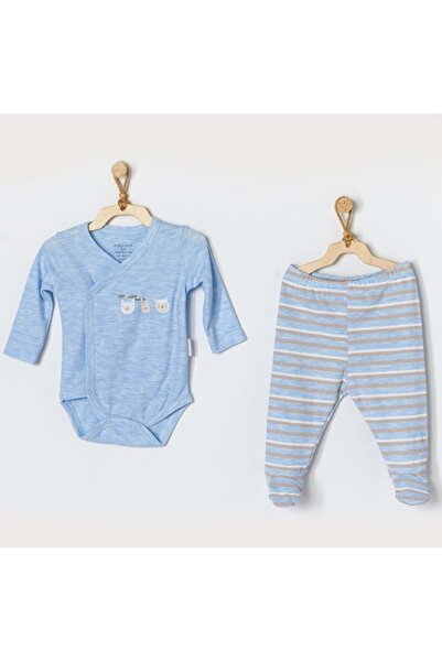 andywawa طقم أطفال أولادي أزرق مكون من قطعتين باللون الأزرق