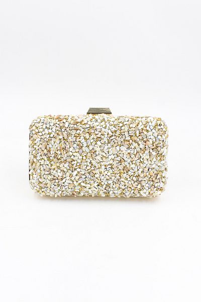 Chantaky 032 1700 Βραδινό φόρεμα Clutch Βραδινή τσάντα με πέτρινη λεπτομέρεια