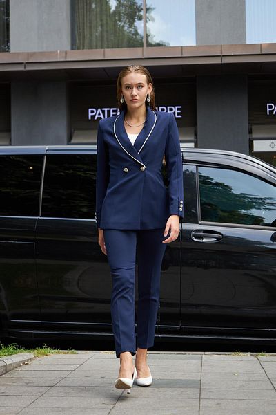 LOVELF Σετ Navy Blue - Πέτο με πέτρα και λεπτομέρεια με κουμπιά