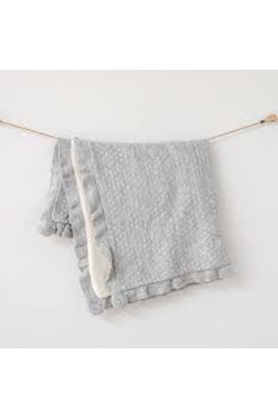 andywawa بطانية أطفال مقاس 100×95 سم رمادية