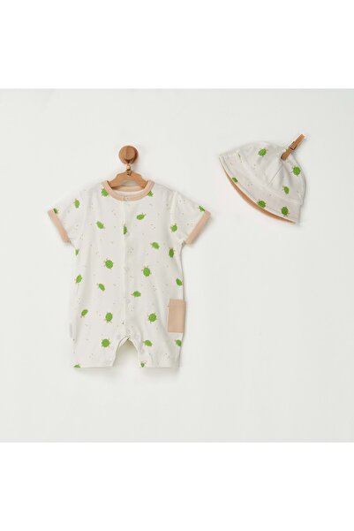 andywawa Ecru Baby Boy Jumpsuit Set Ecru