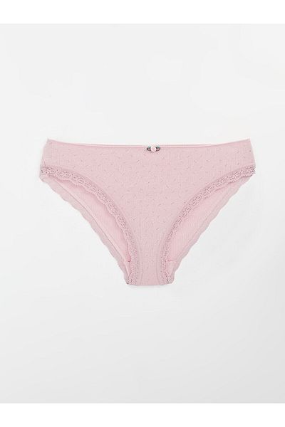 LC Waikiki Chiloți bikini LCW DREAM roz liliac cu detaliu din dantelă