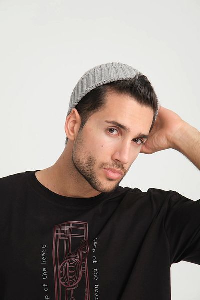 robanu Men's Gray Short Beret