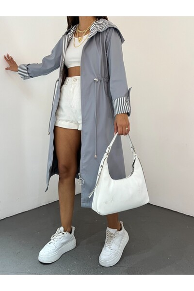 Modamorfo Стьобаний на підкладці Стьобаний на підкладці Стьобаний на підкладці Тренчкот сірий