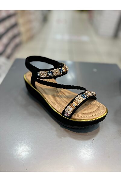 Guja Feta Topuklu Kadın Şık Lastikli Sandalet