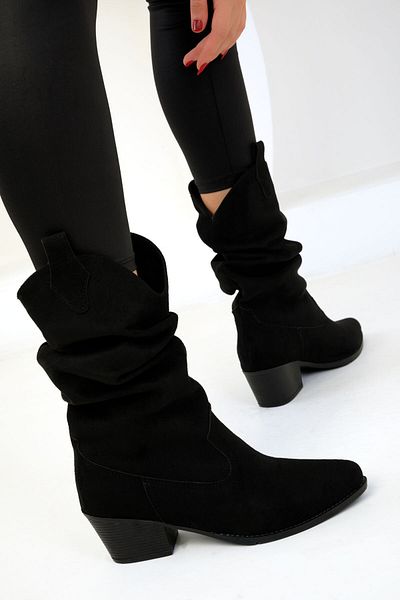 SOHO Semišové dámské boty - Black & Bootie 19588