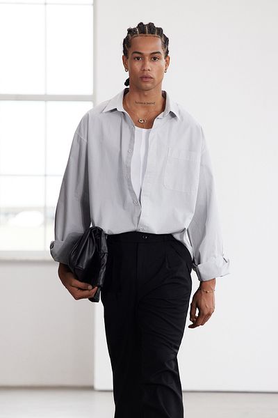 Trendyol Collection Limited Edition - Stone Color Oversize Soft Touch πουκάμισο με πώμα στρίφωμα TMNAW25GO00033