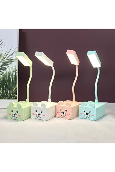 Genel Markalar (RENKLİ) Kablosuz Şarjlı Masaüstü Led Lamba Telefon Tutacaklı Pl-4900