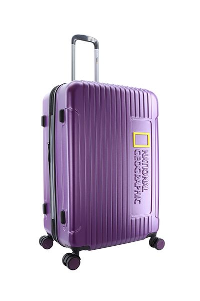 NATIONAL GEOGRAPHIC Canyon Luggage Trolley Large Check-In Metallic Purple