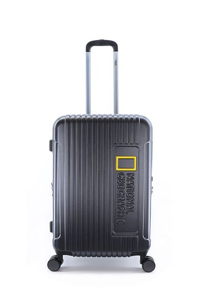 NATIONAL GEOGRAPHIC Canyon Luggage Trolley Medium Check-In Metallic Black