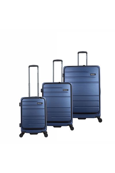 Discovery Patrol Set, TSA Lock, Expandable, 4 Double Wheels, 3pcs (20+24+28 Inch) Blue
