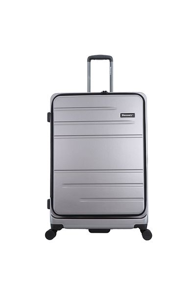 Discovery Patrol Large, TSA Lock, Expandable, 4 Double Wheels, 28 Inch Silver