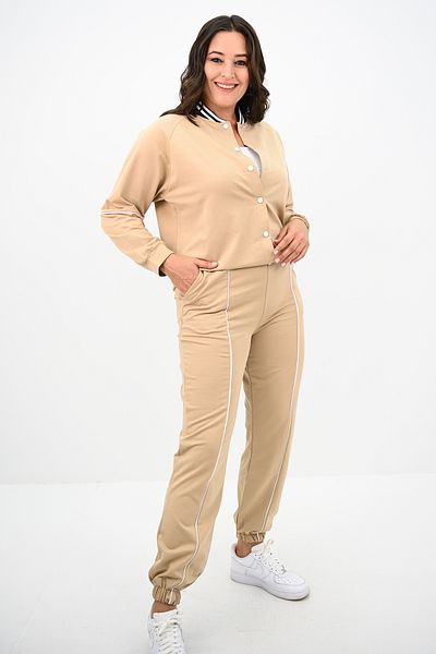 Koza Butik Plus Size Snap Closure - Σετ αθλητική φόρμα 8132-25