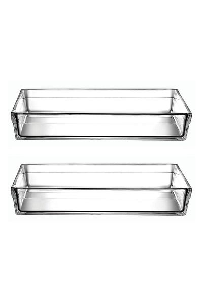 Paşabahçe 2-Piece Large Size Pyrex Premium Rectangular Baking Dish - Tray - 4350cc. fma05050