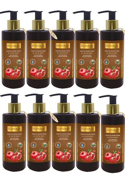 Naturix كريم العناية بخلاصة الرمان 250 مل - لوشن للجسم واليدين والوجه، فيتامين سي، 10 عبوات