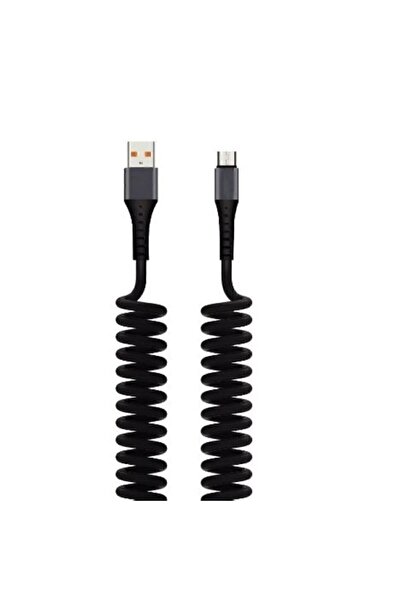 KOİ TECH Micro To Usb Yaylı Şarj Kablosu 3.4a 1.5mt Örme Şarz Aksesuarı