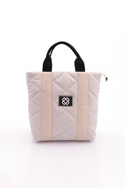 DGN Geantă pentru femei Off-White - cu mânere, mare, 11282333735102