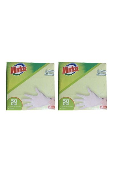 Mintax Powdered Latex Gloves 50 x 2 (100 Pieces)