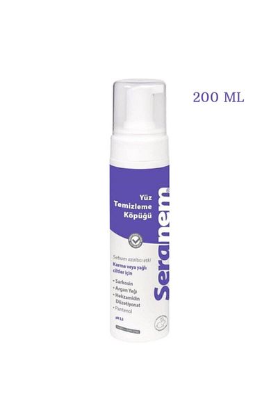 Seranem Facial Cleansing Foam for Combination and Oily Skin 200ml