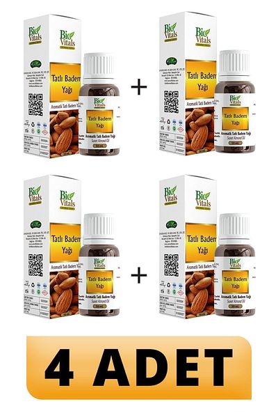 Bio Vitals 50 ml Sweet Almond Oil - 4 PCS
