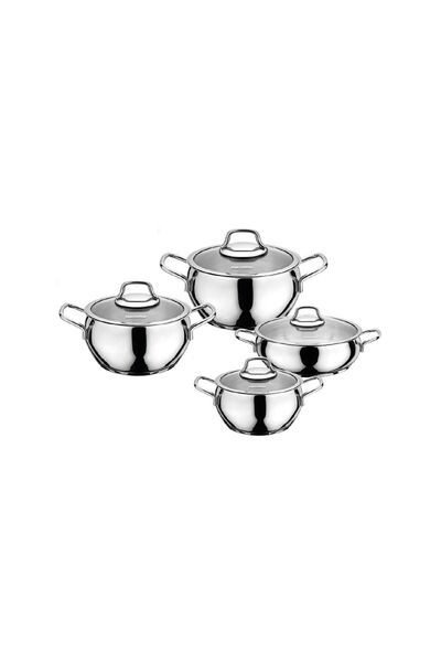 Genel Markalar Hascevher Cemile 8 Pcs Tencere Set 16-18-22 Cm Tencere 24 Cm K...