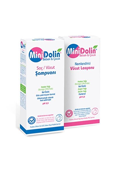 Ceradolin Minidolin Baby & Kids Hair and Body Shampoo 250 Ml + Moisturizing B...