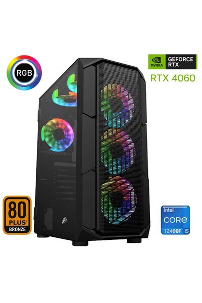 XASER Xsr507 I5 12400f 16gb Ram 1tb M.2 Nvme Ssd 8gb Rtx4060 Masaüstü Oyuncu ...