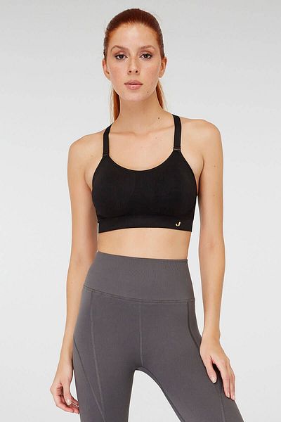 Jerf Αθλητικό σουτιέν Utica Soft & Flexible Covered Μαύρο