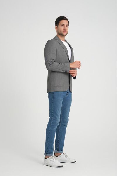 Luisero Çizgili Erkek Blazer Spor Ceket-1451