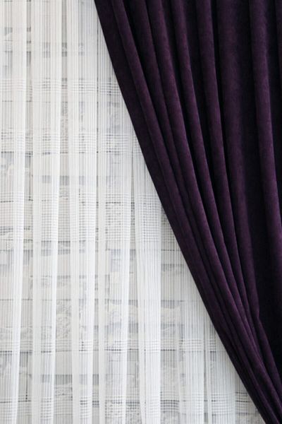 Taç Rüyaper Horizontal Chain - Striped Dobby Tulle 1/3 Thick Pleat Curtain