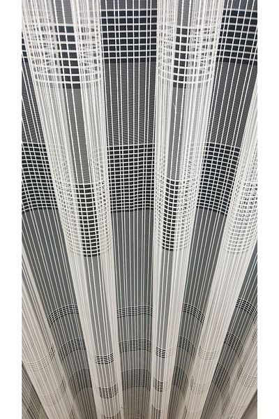 Taç 1/3 CloSe PleaTed HorizonTal STriped Iron Don'T WanT Tulle CurTain
