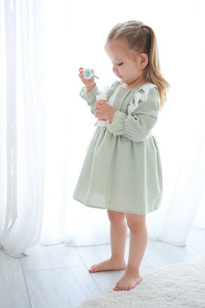 aysskids Rochie de sărbătoare din in pentru fete ocazie specială ziua de naștere