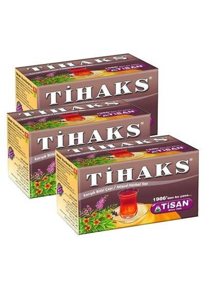 Tisan Tihaks Karışık Bitki Çayı 20 Süzen Poşet 3 Adet Tilaks 3 Paket Tilax