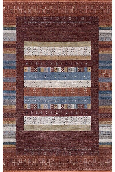 Artemis Halı Artemis Halı Bella 06475A Bordo Terra Bohem Retro Tarz İpek Halı