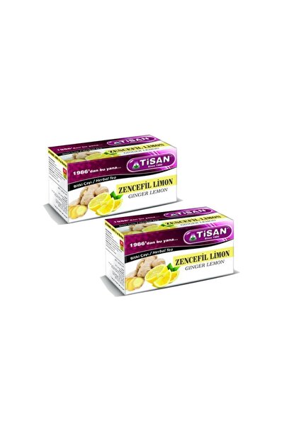 Tisan Ginger Lemon Herbal Tea 20 Bags 2 Pieces
