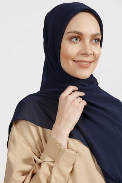 Differenza Σάλι Navy Blue Crepe