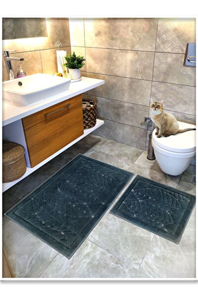Cotton Crafty Cotton Woven Bath Mat Set, Bathroom Rug Leaf Set of 2 60X100 - ...