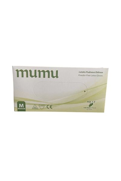 Mumu Latex Powder Free Gloves Size M 20 Pack