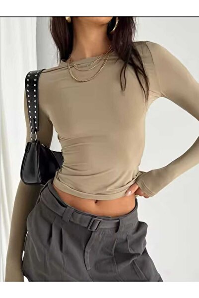 GARDIROZA طاقم الرقبة طويلة الأكمام الجسم الأساسي - البلوز