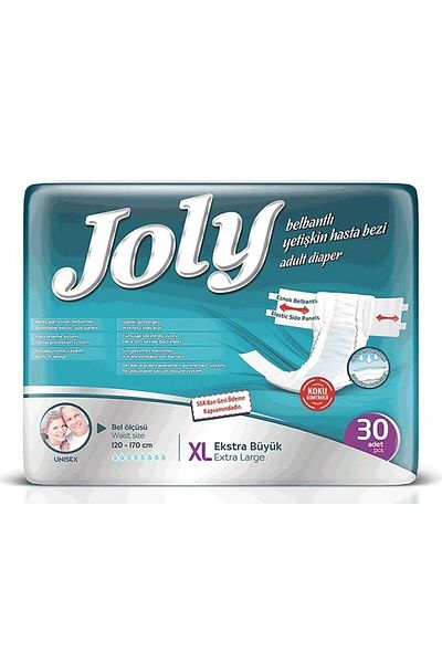 Joly Adult Patient Diapers with Flexible Waistband Xlarge 30 Pack