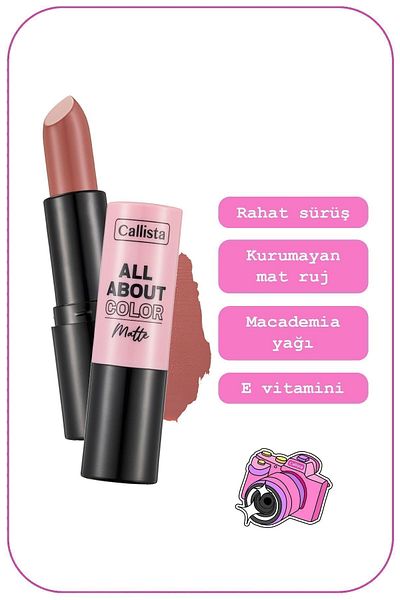 Callista 511 First Blush - Nude Matte Lipstick Moisturizing Lipstick