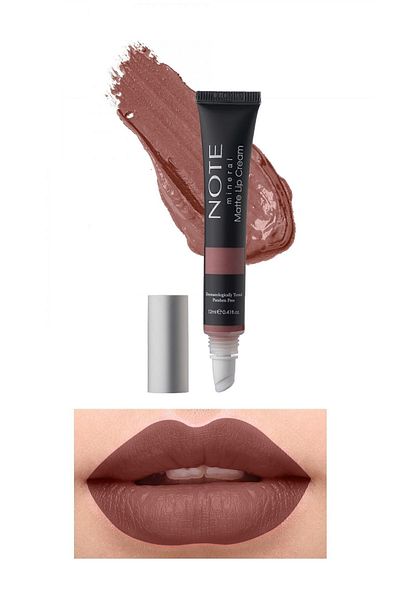 NOTE Mineral Matte Lip Cream Semi Matte Finish Liquid Lipstick 02 Nude Love - Nude